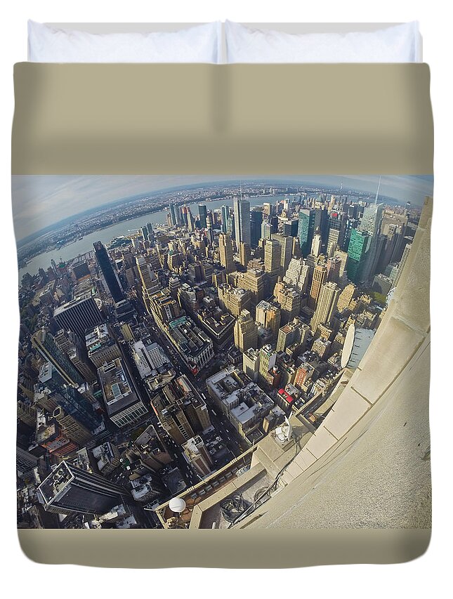 Village Duvet Cover featuring the photograph West of the Empire State by Steven Lapkin