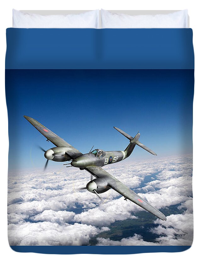 137 Squadron Duvet Cover featuring the photograph Westland Whirlwind portrait by Gary Eason