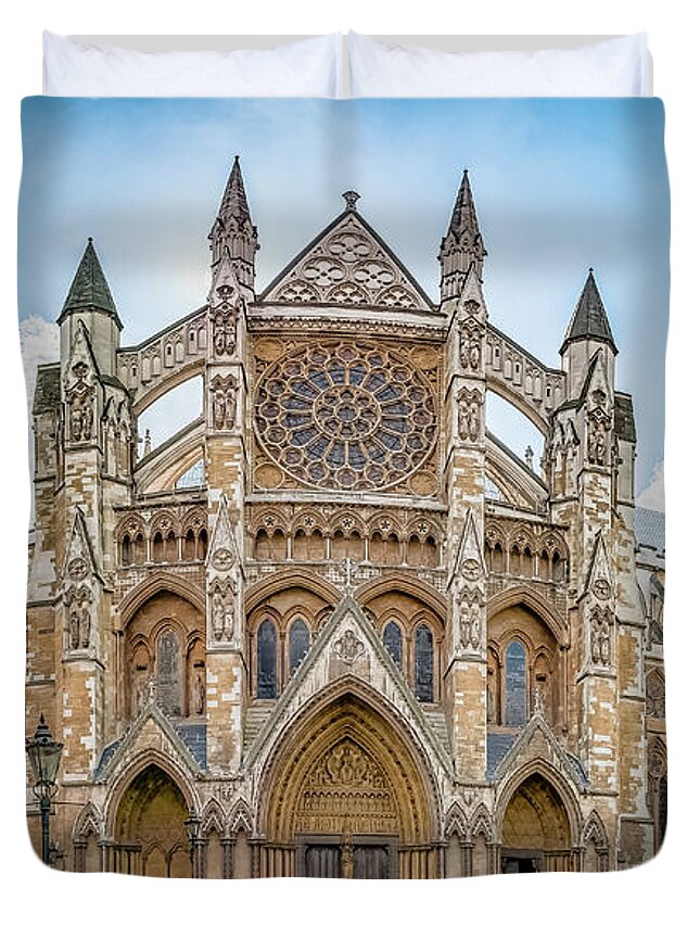 Abbey Duvet Cover featuring the photograph Westminster Abbey panorama by Mariusz Talarek