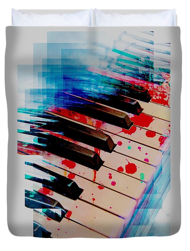 Piano Duvet Cover featuring the photograph What It Takes to be great by Aaron Berg