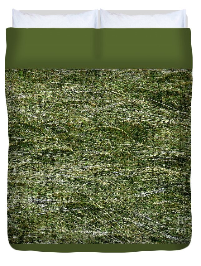 Abstract Duvet Cover featuring the photograph Wheat Field by Jean Bernard Roussilhe