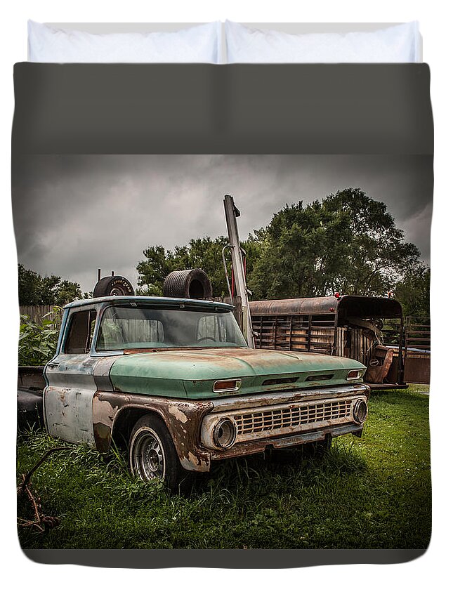Ford Duvet Cover featuring the photograph When A Truck Was by Ray Congrove