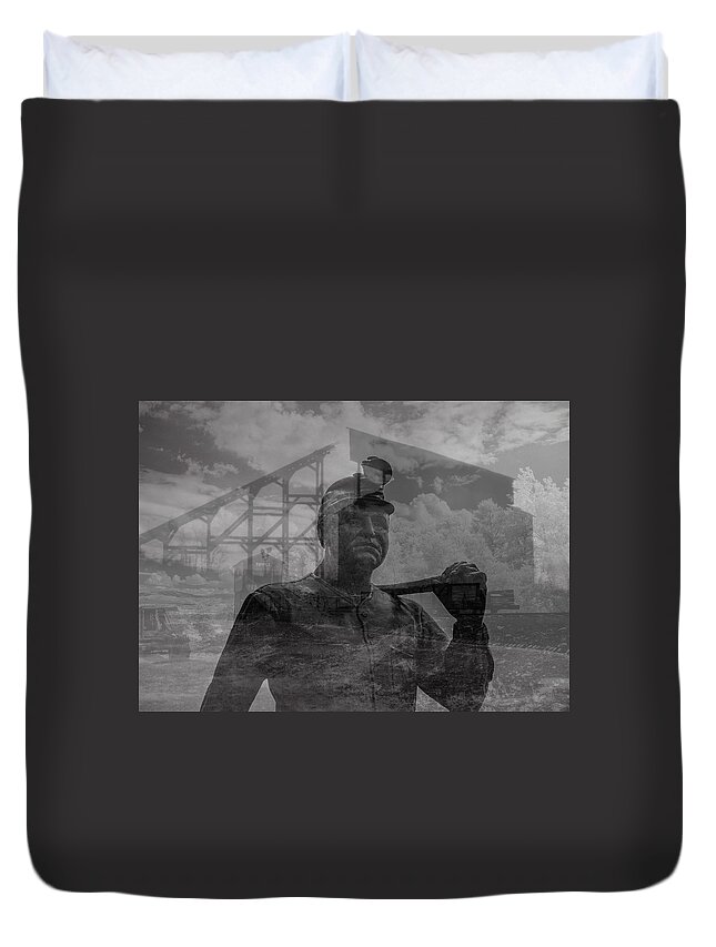 Coal Breaker Duvet Cover featuring the photograph When Coal Was King by Jim Cook
