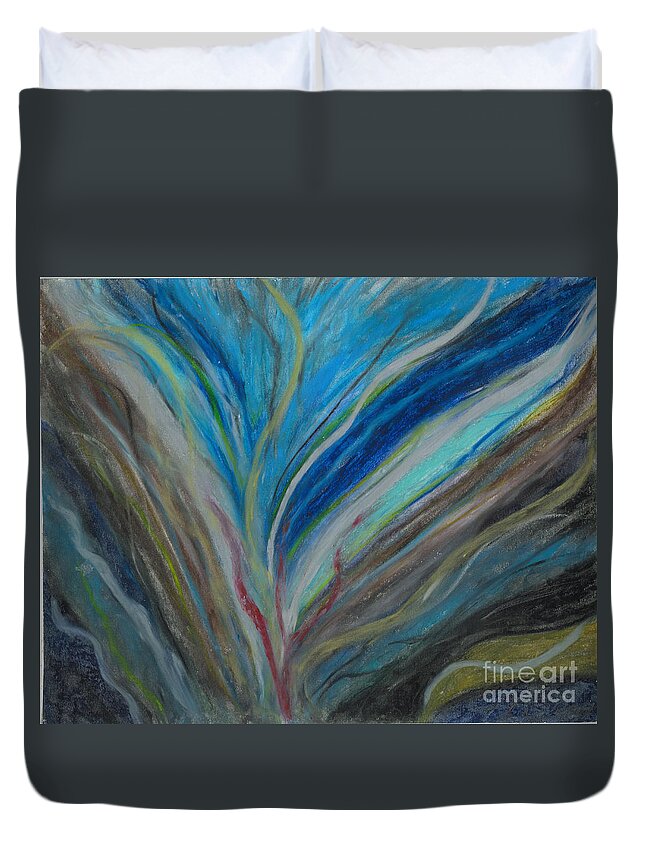  Duvet Cover featuring the pastel When the Feelings are Gone by Ania M Milo