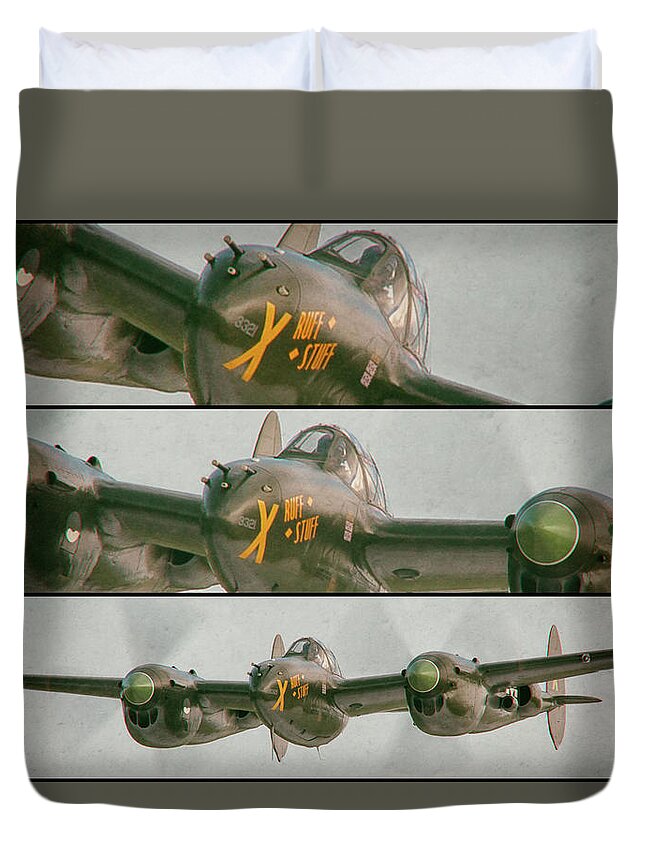 Lockheed Duvet Cover featuring the photograph When The Going Gets Ruff by Jay Beckman