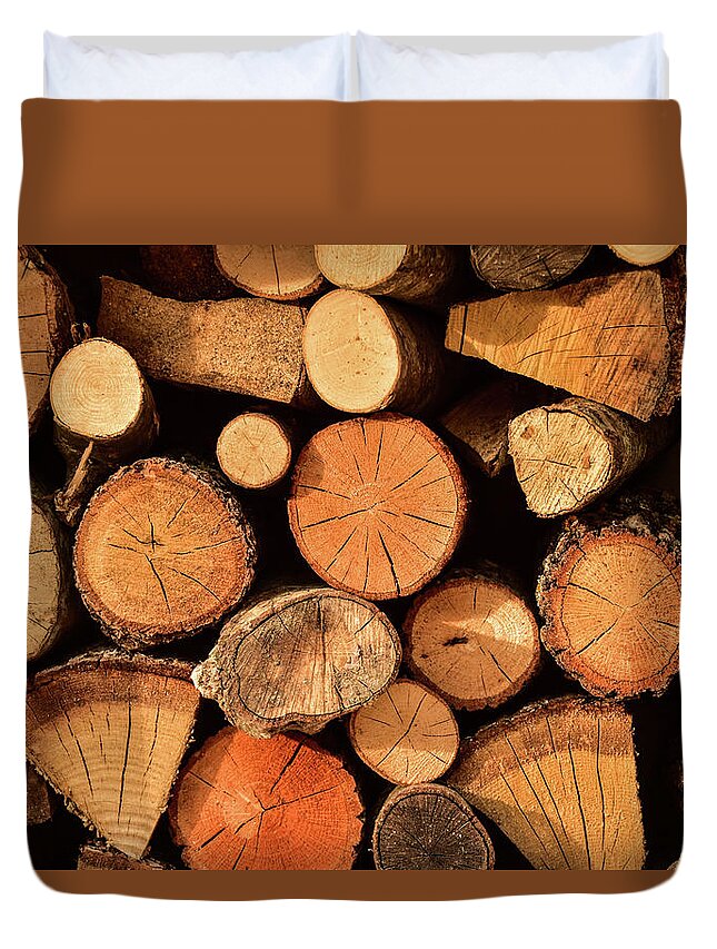 Wood Duvet Cover featuring the photograph When winter will come by Alessandro Della Pietra