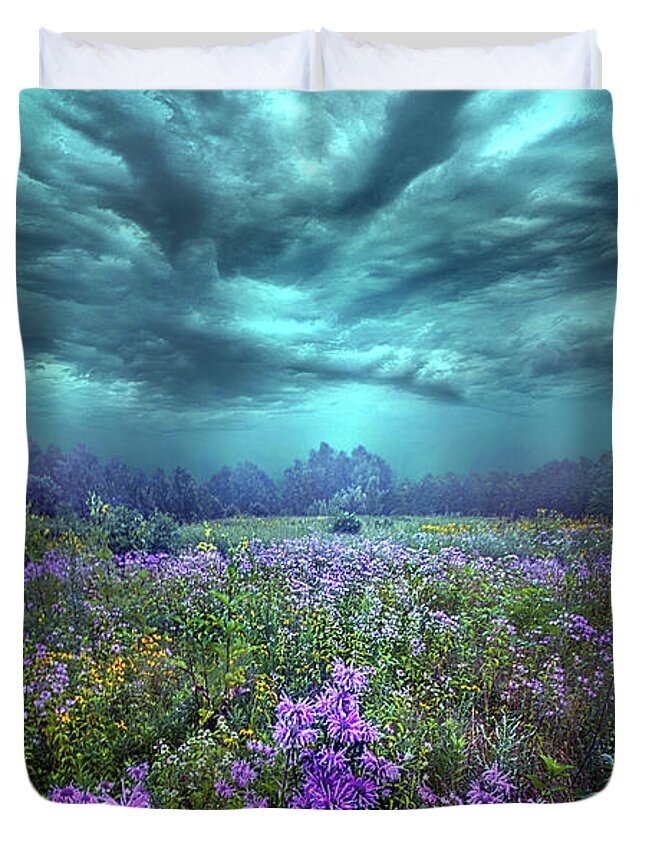 Clouds Duvet Cover featuring the photograph When You Can Only Feel The Rain by Phil Koch