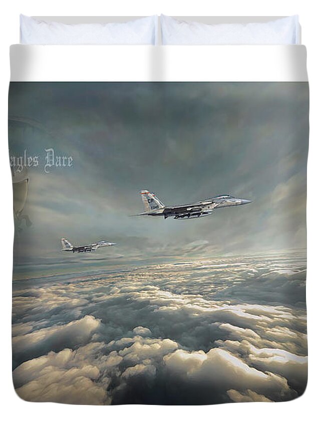 War Duvet Cover featuring the digital art Where Eagles Dare XXL by Peter Van Stigt