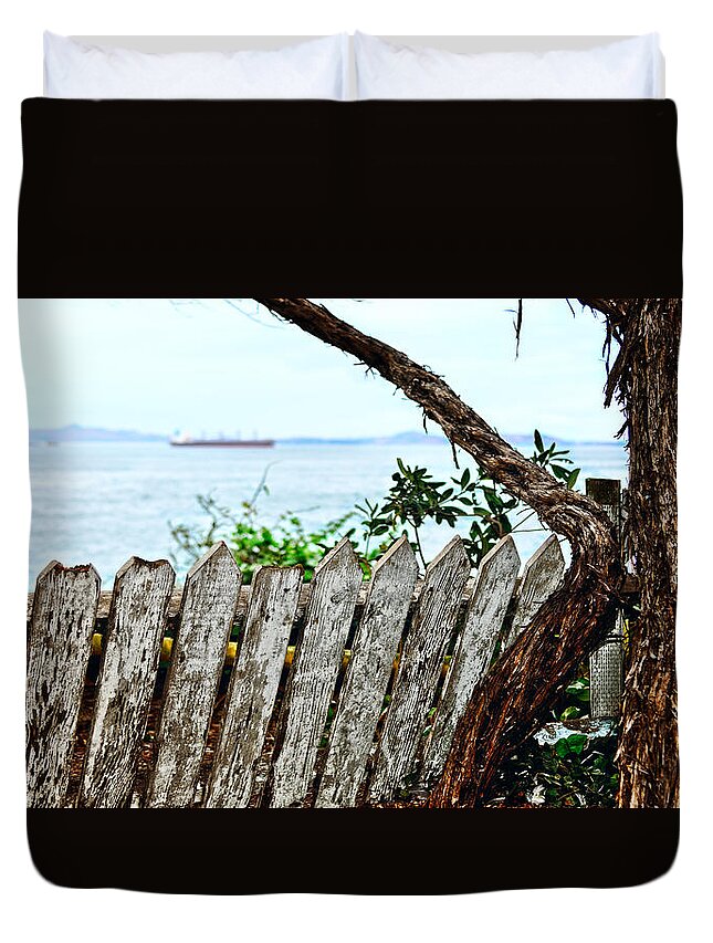 Beach Duvet Cover featuring the photograph Where is Becky? by Camille Lopez