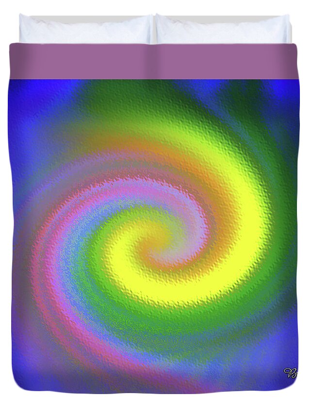 Rippling Energy Duvet Cover featuring the digital art Whimsical #110 by Barbara Tristan