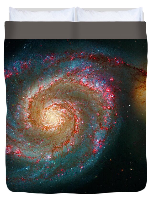 Whirlpool Galaxy M51 Duvet Cover featuring the photograph Whirlpool Galaxy M51 by Paul W Faust - Impressions of Light