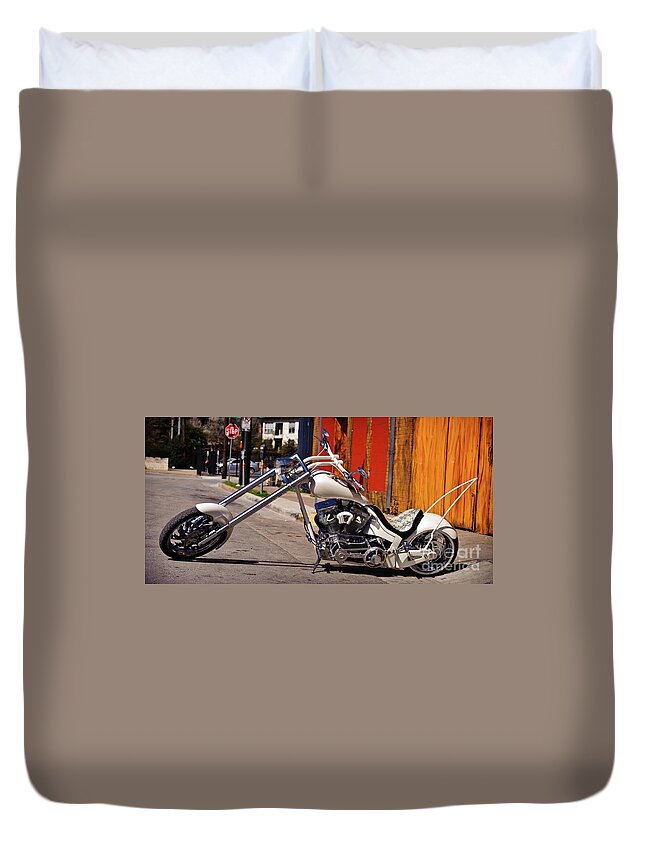 White Duvet Cover featuring the photograph White Cobra by Charles Dobbs
