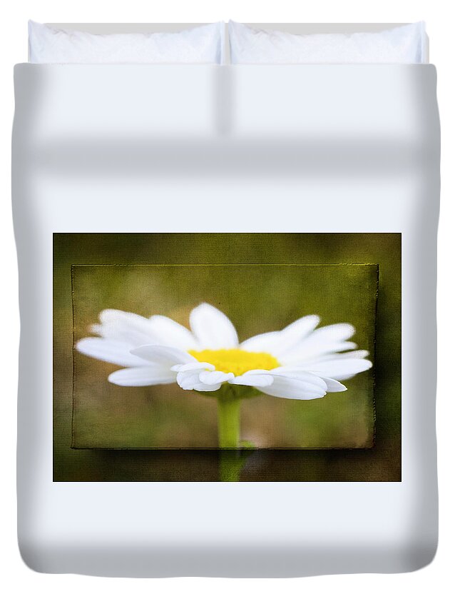 Spring Duvet Cover featuring the photograph White daisy by Eduard Moldoveanu
