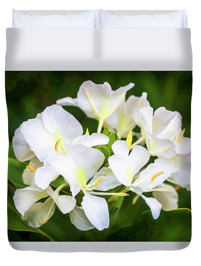 Rich Franco Duvet Cover featuring the photograph White Ginger by Rich Franco