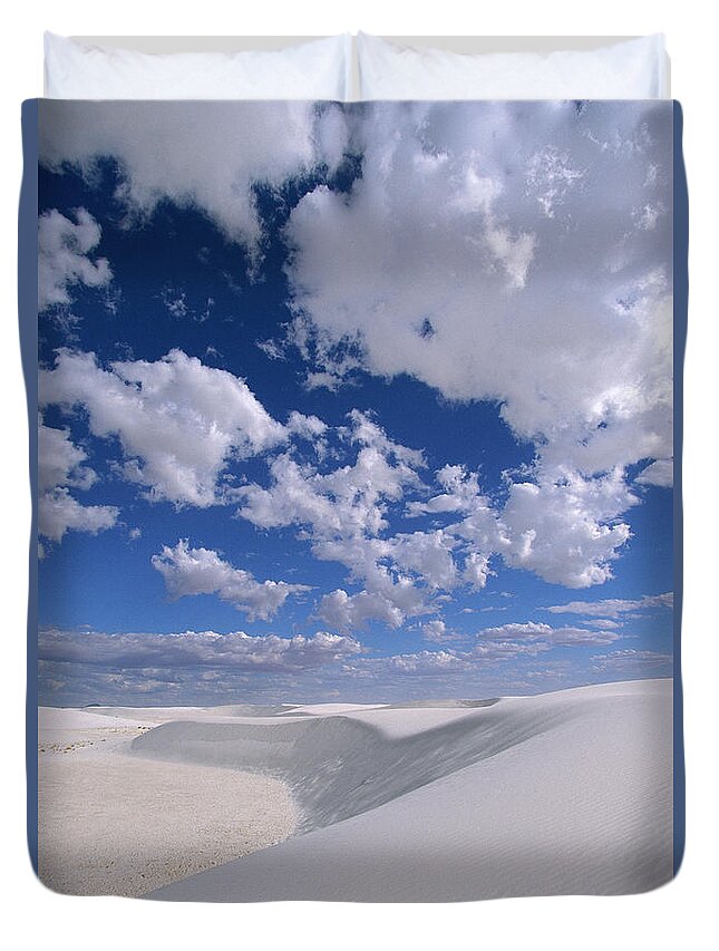 00340454 Duvet Cover featuring the photograph White Gypsum Dunes by Yva Momatiuk John Eastcott
