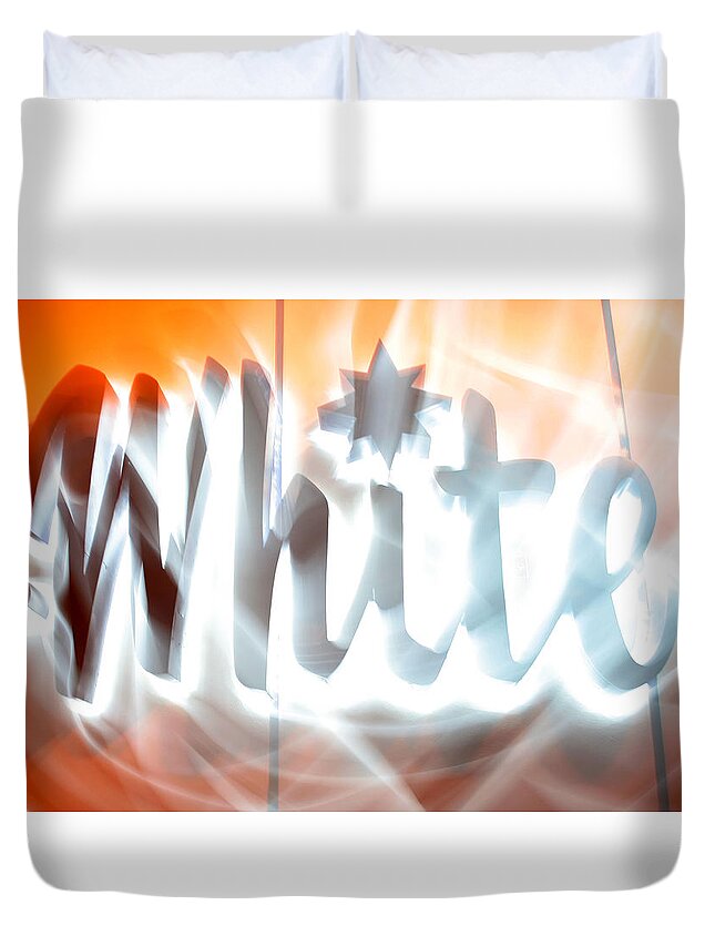 White Hot Duvet Cover featuring the photograph White Hot by Ric Bascobert