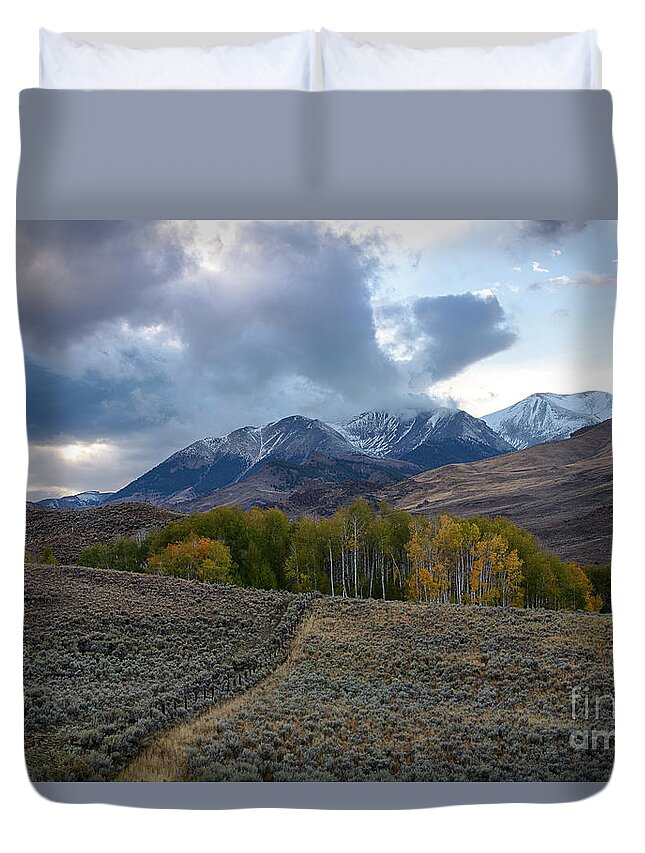 Central Idaho Duvet Cover featuring the photograph White Knob Mountains by Idaho Scenic Images Linda Lantzy