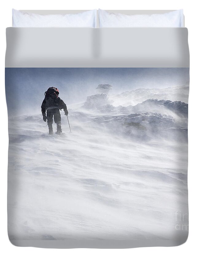  Mountaineering Duvet Cover featuring the photograph White Mountains New Hampshire - Extreme Weather by Erin Paul Donovan