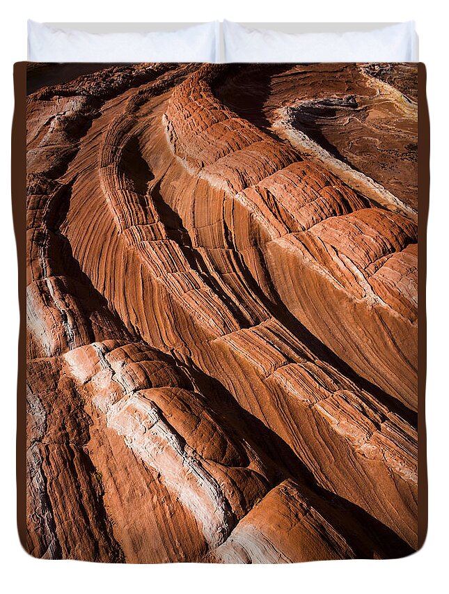 White Pockets Duvet Cover featuring the photograph White Pocket Arizona by Keith Kapple