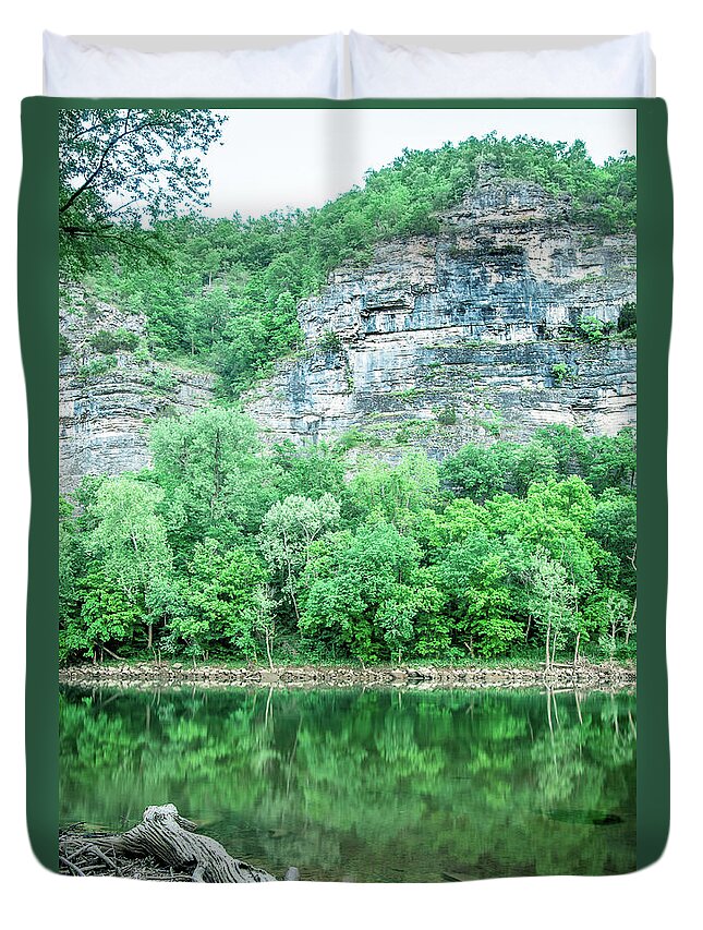 White River Duvet Cover featuring the photograph White River, Arkansas 4 by Adam Reinhart