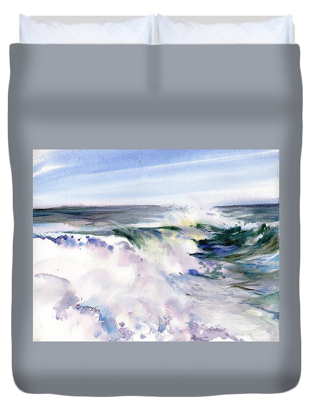 Visco Duvet Cover featuring the painting White Water by P Anthony Visco