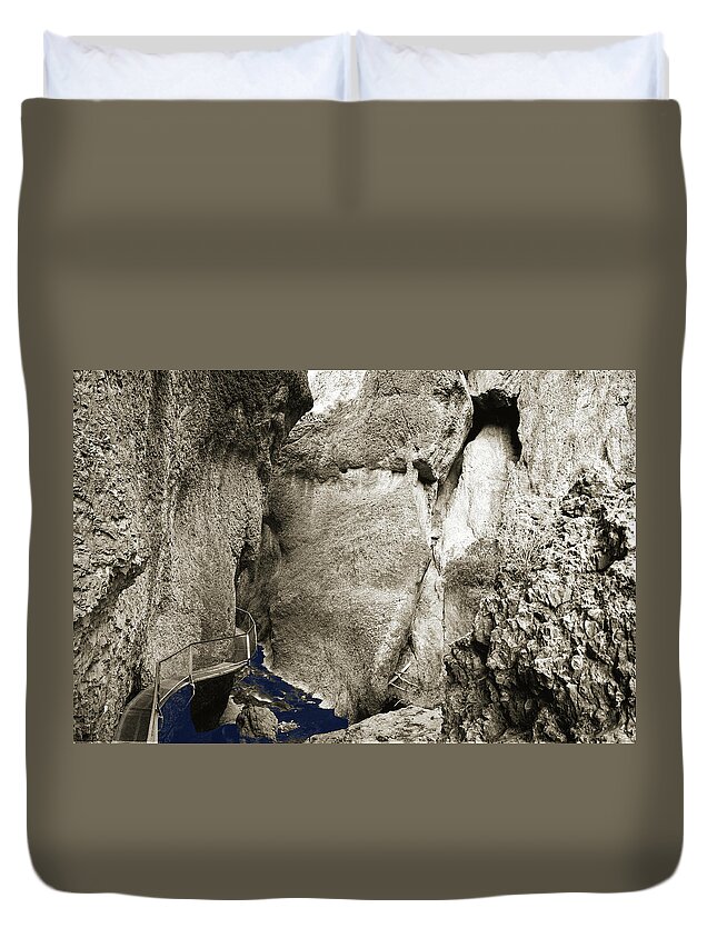 City Duvet Cover featuring the photograph Whitewater Too Blu by Jan W Faul