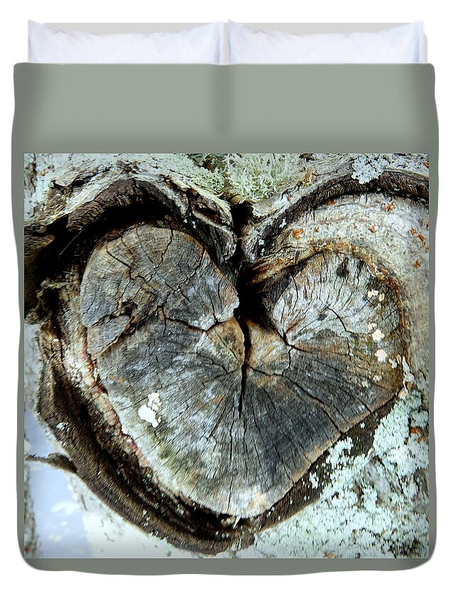 Tree Duvet Cover featuring the photograph This Is Why Hippies Hugged Trees by Lori Lafargue