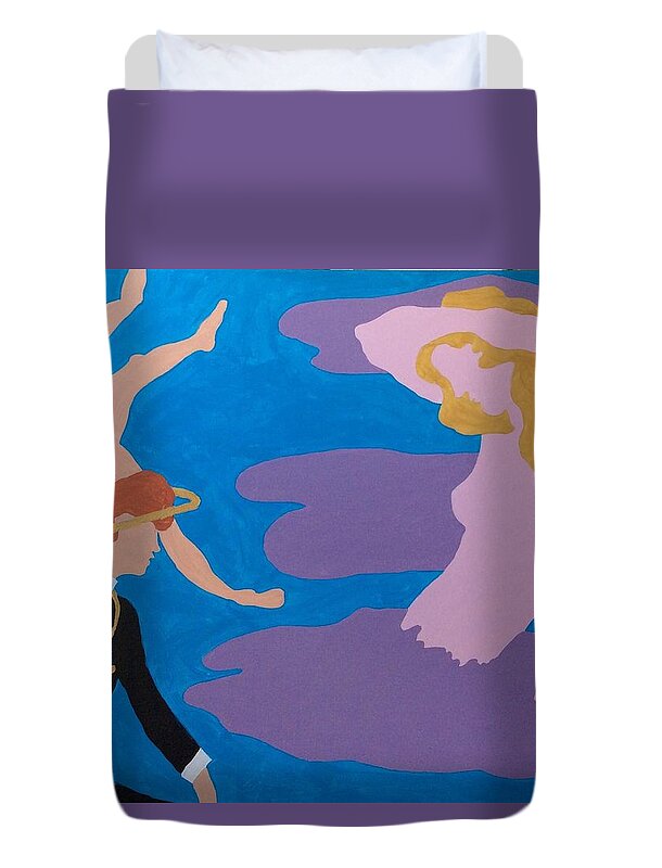 Therapists Duvet Cover featuring the painting Therapist by Erika Jean Chamberlin