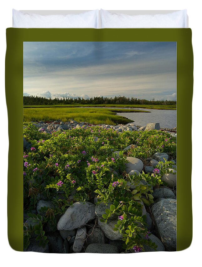 Wildflowers Duvet Cover featuring the photograph Wild Coastal Garden #2 by Irwin Barrett