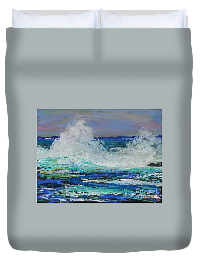 Pastels Duvet Cover featuring the pastel Wild by Rae Smith PAC