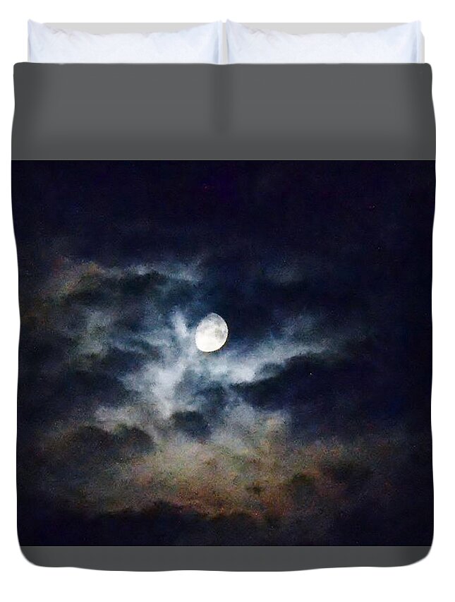 Sky Duvet Cover featuring the photograph Wild Sky by Eileen Brymer