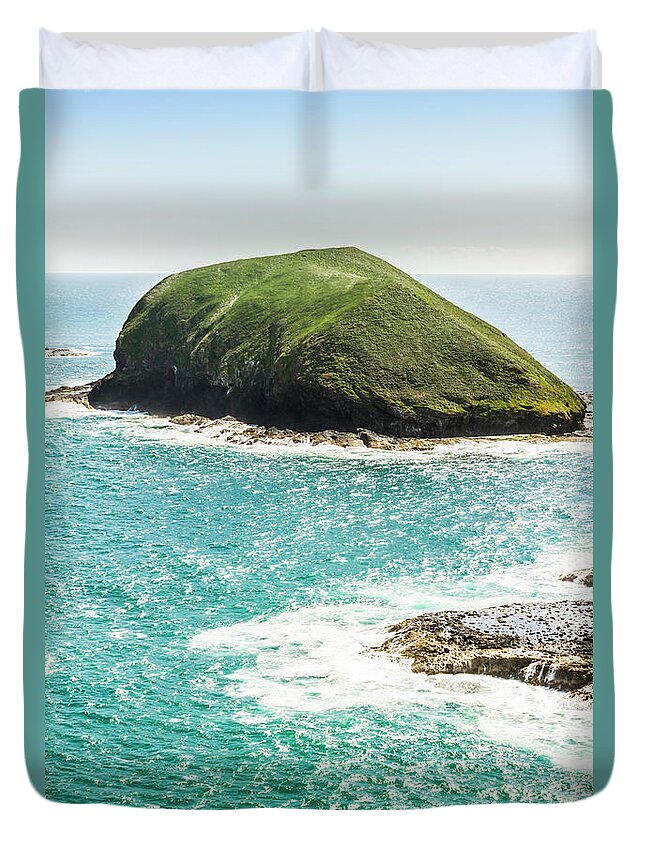 View Duvet Cover featuring the photograph Wild western waters by Jorgo Photography