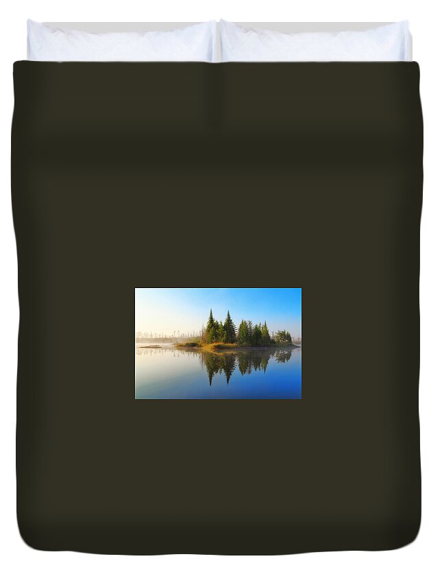 Minnesota Duvet Cover featuring the photograph Wilderness Morning by Hans Brakob