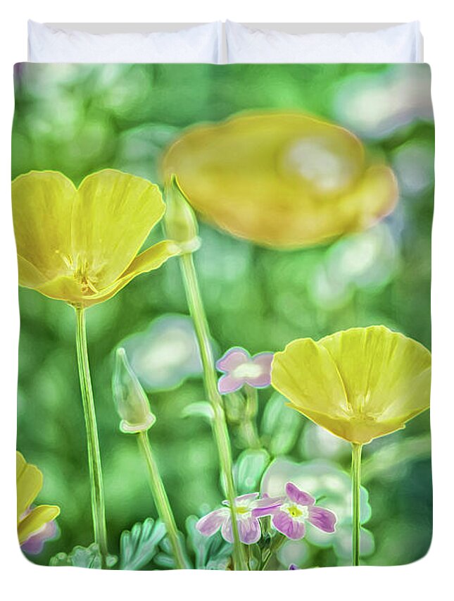 Wildflowers Duvet Cover featuring the photograph Wildflower ensemble by Hans Zimmer