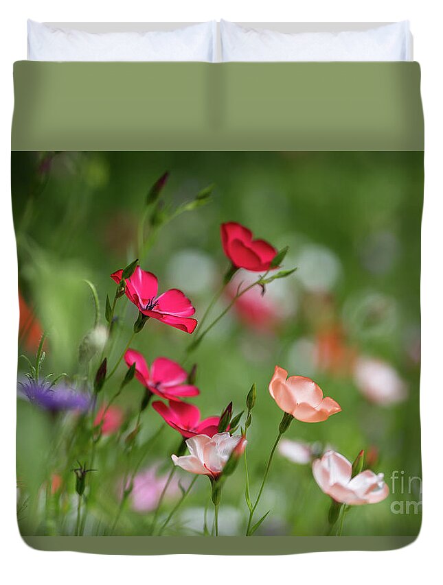 Summer Duvet Cover featuring the photograph Wildflowers Meadow by Eva Lechner