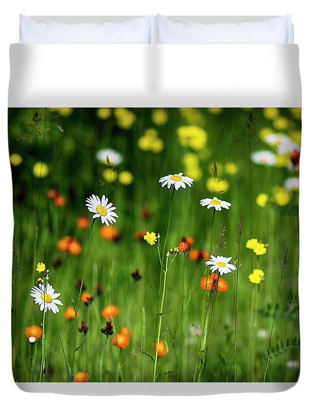  Duvet Cover featuring the photograph Wildflowers2 by Dan Hefle