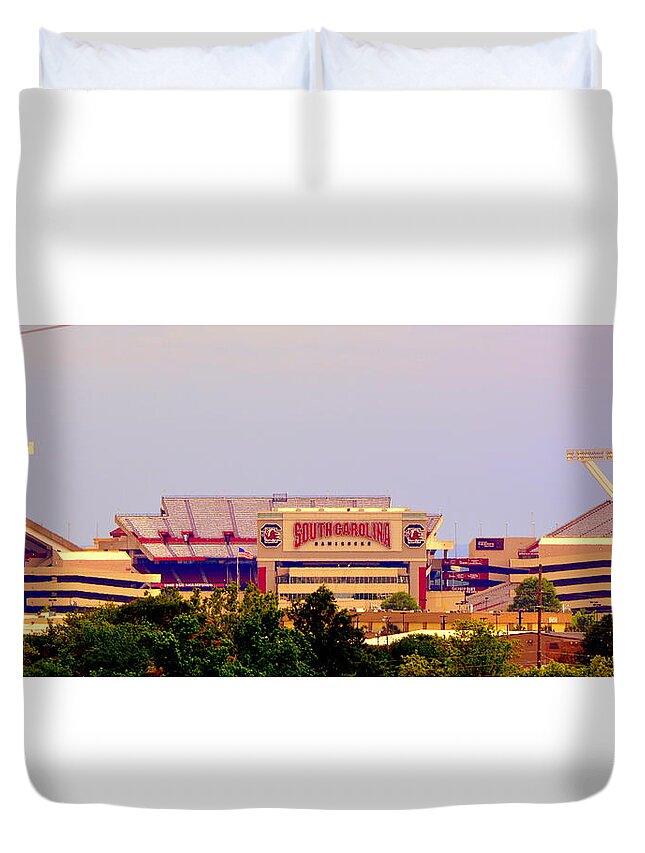 William-bryce Stadium Duvet Cover featuring the photograph Williams-Bryce Stadium 2 by Lisa Wooten