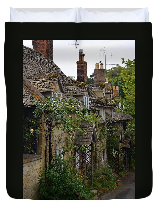 Cotswolds Duvet Cover featuring the photograph Winchcombe Cottages by Carla Parris