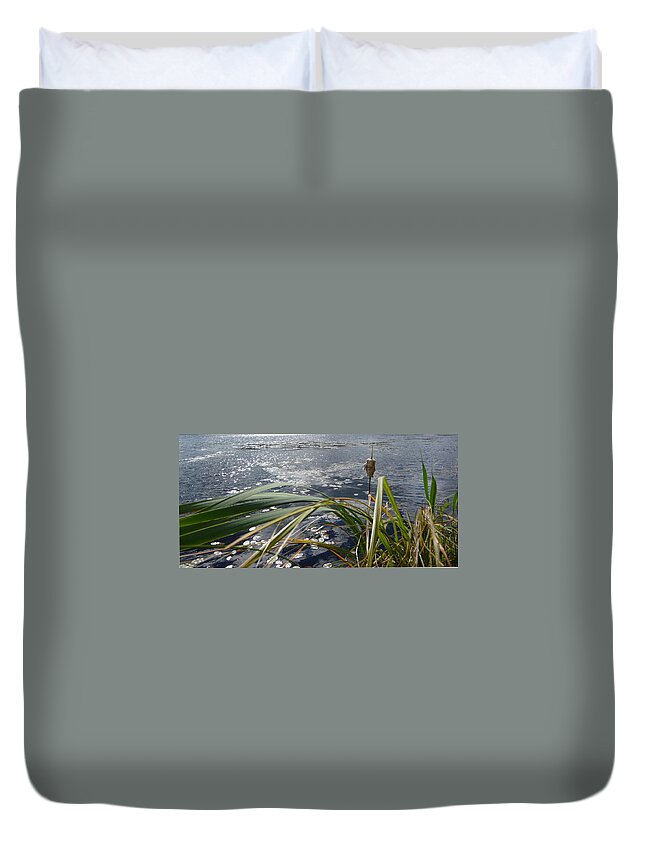 Nature Duvet Cover featuring the photograph Wind and Water by Ruth Kamenev