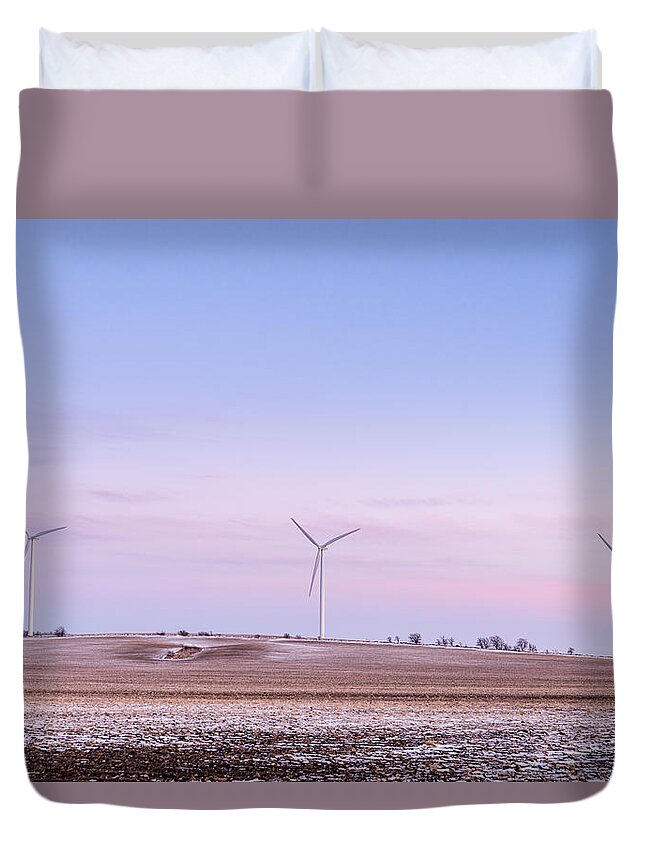 Windmill Duvet Cover featuring the photograph Wind Power by Nebojsa Novakovic