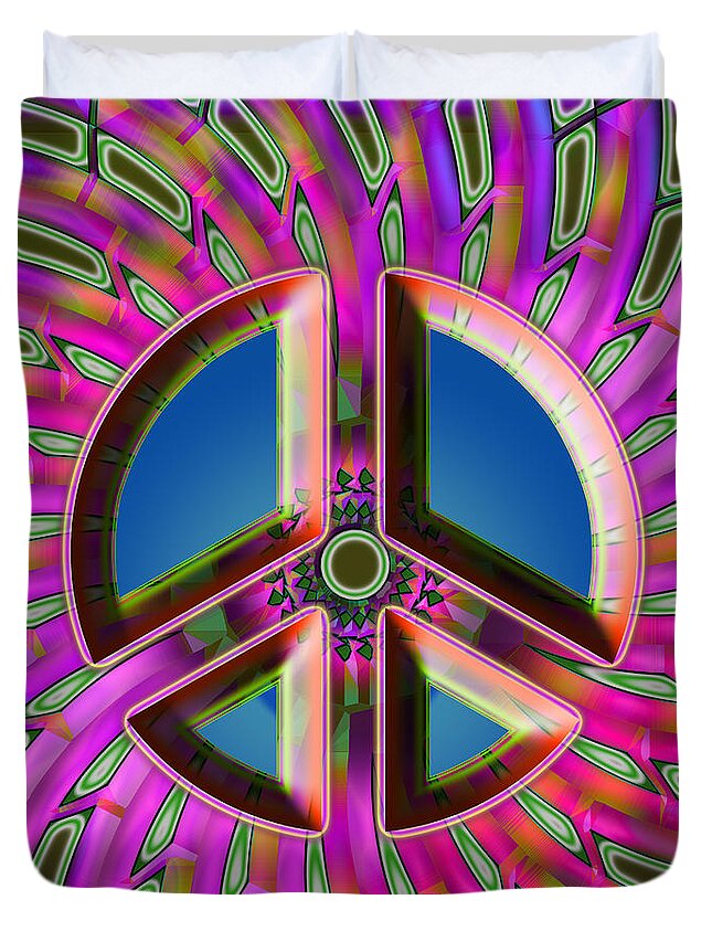  Duvet Cover featuring the digital art Window Of Peace by David G Paul