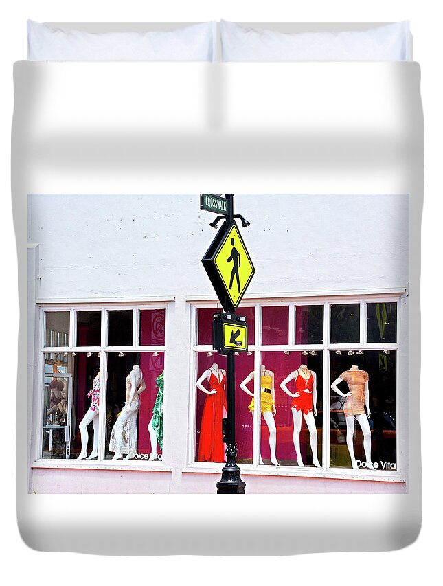 Mannequin Duvet Cover featuring the photograph Window Shopping by Glenn Grossman