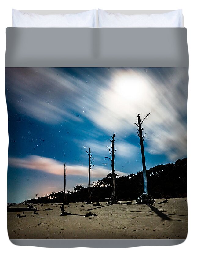 Coast Duvet Cover featuring the photograph Winds of Driftwood Beach by Chris Bordeleau