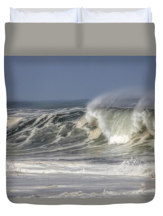Pacific Duvet Cover featuring the photograph Windswept by Mark Alder