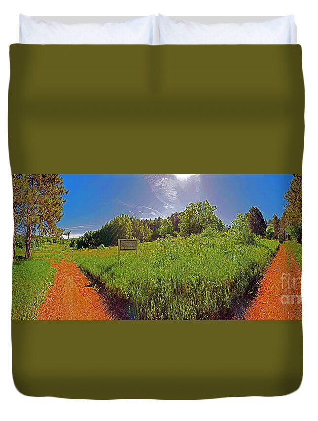 Wingate Duvet Cover featuring the photograph Wingate, Prairie, Pines Trail by Tom Jelen