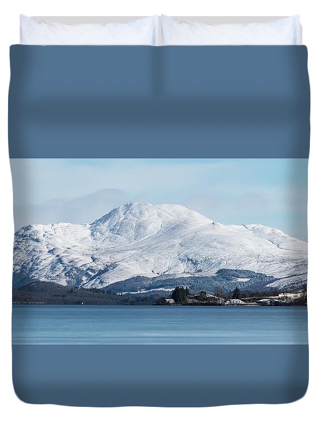Winter Duvet Cover featuring the photograph Winter Ben Lomond by Neil Crawford