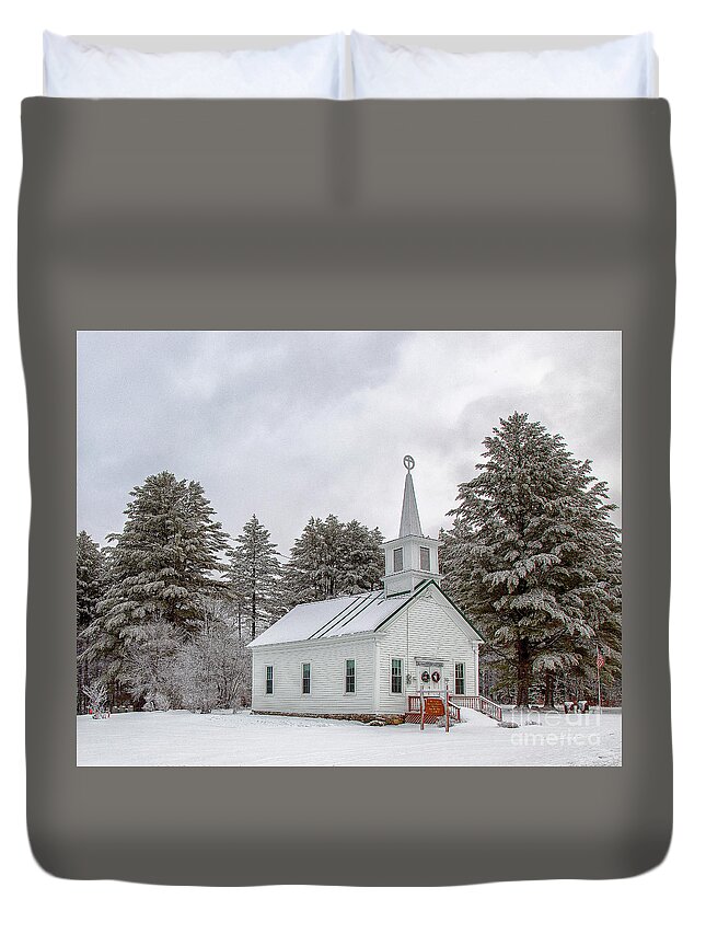 Church Duvet Cover featuring the photograph Season of Peace by Rod Best