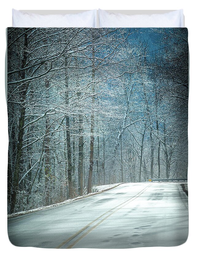 Winter Dreams Duvet Cover featuring the photograph Winter Dreams by Karen Wiles