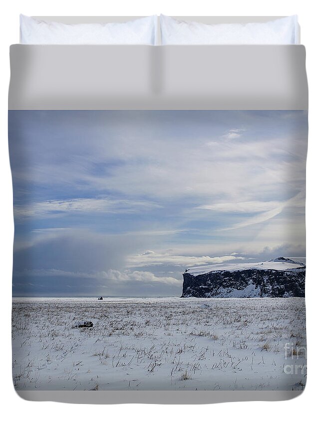 Iceland Duvet Cover featuring the photograph Winter in Iceland by Brian Kamprath
