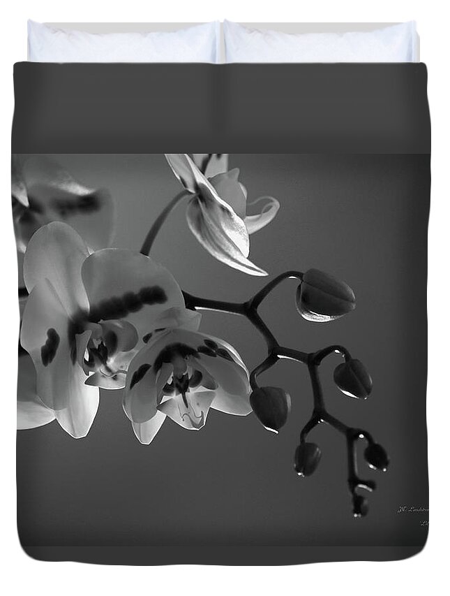 Winter Duvet Cover featuring the photograph Winter Orchids by Jeanette C Landstrom